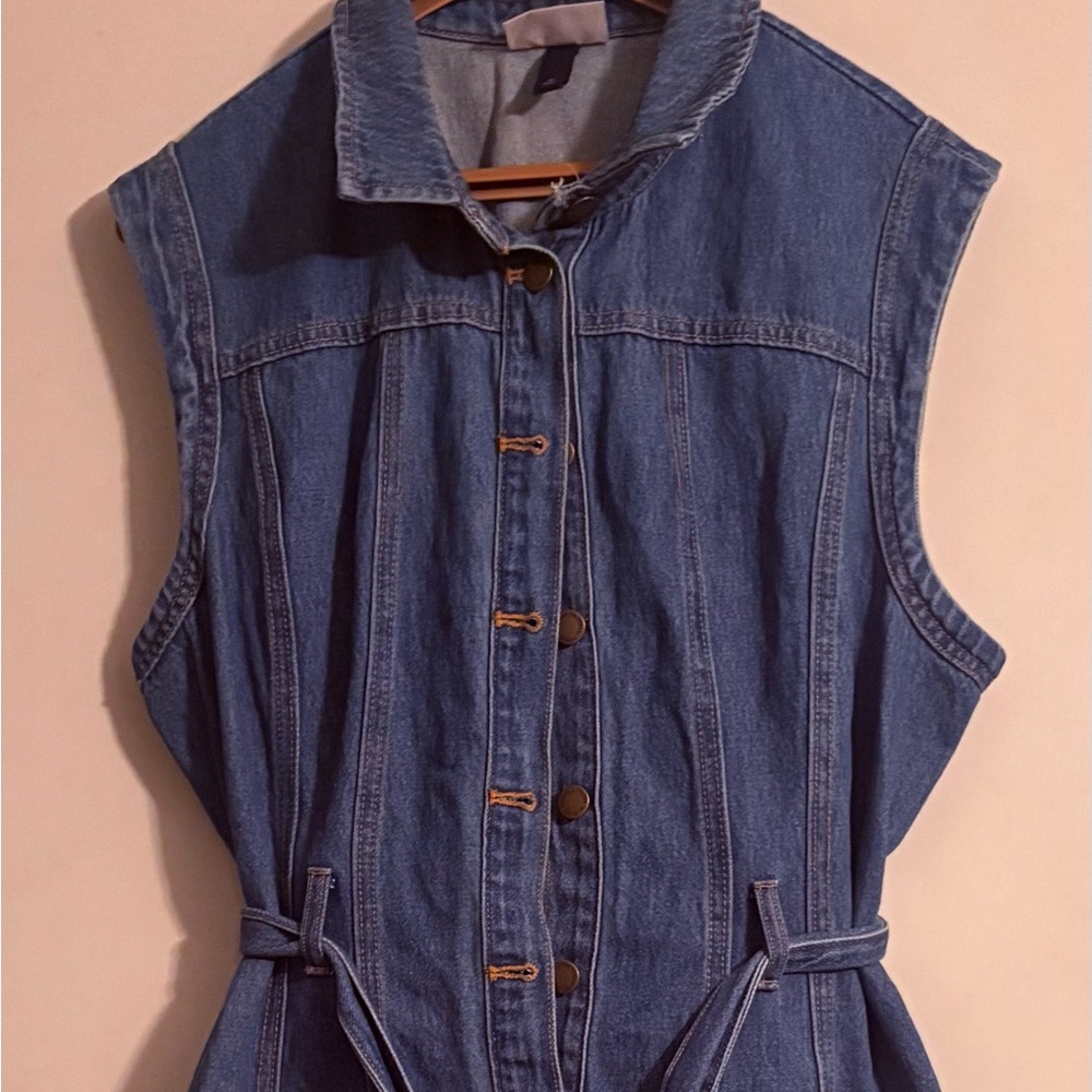 Sleeveless Denim Dress